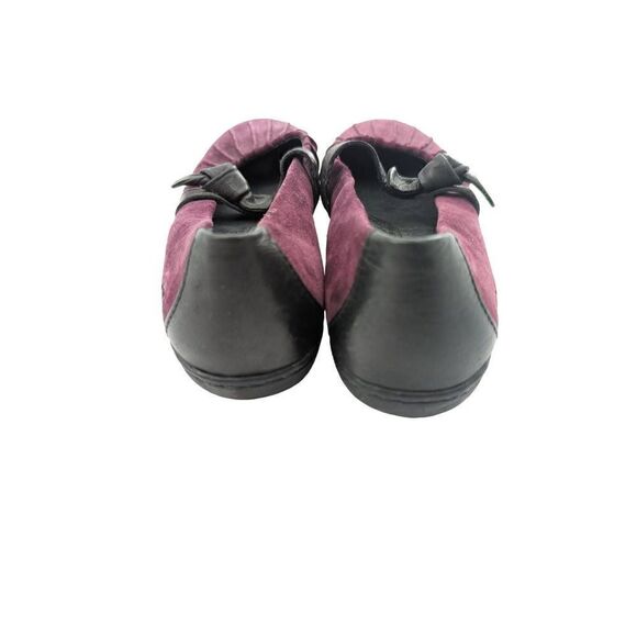 Born Women's Plum Purple Suede Gray Round Toe Ballet Flat Shoes Size 7 - Picture 8 of 12